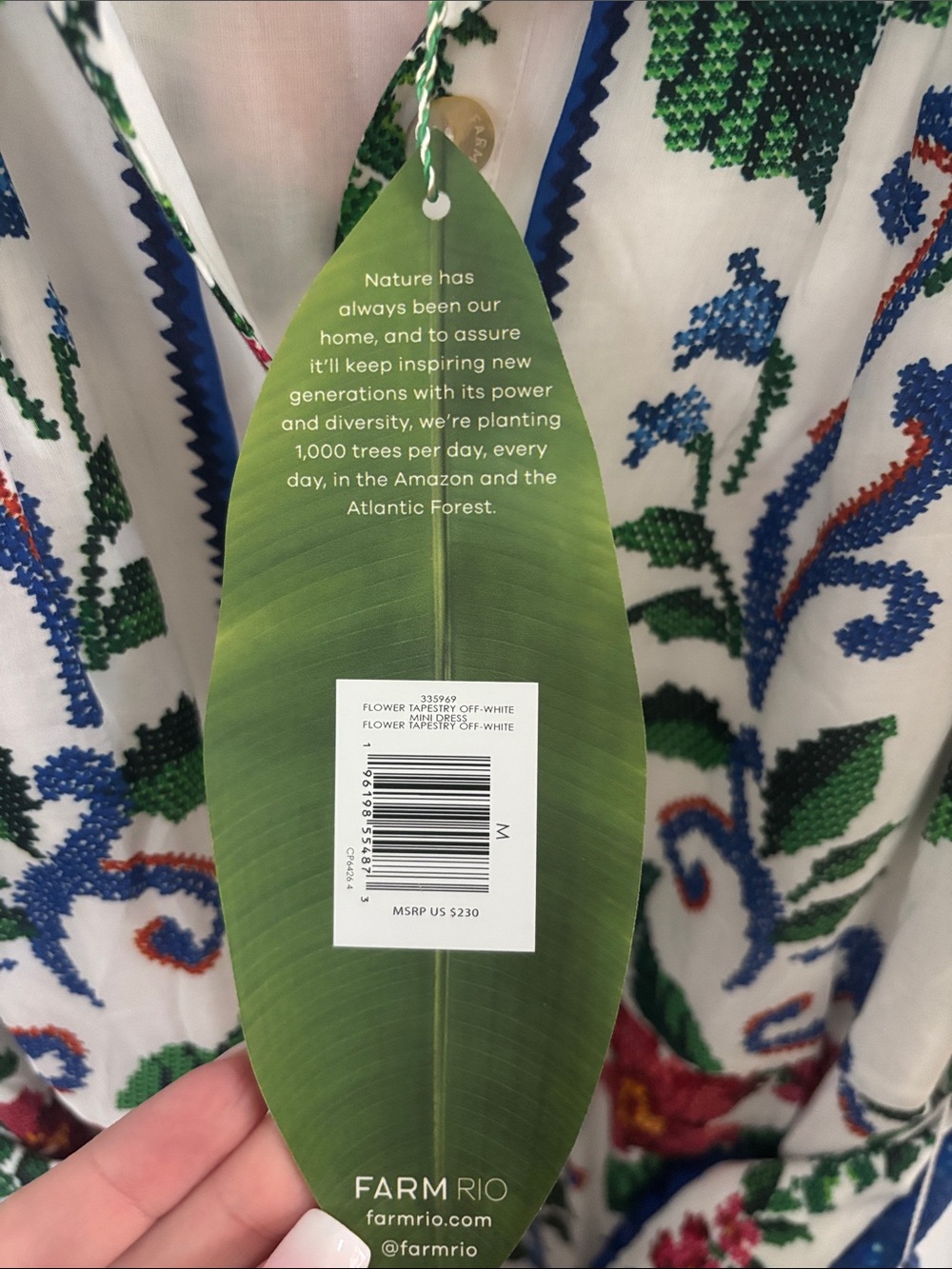 Farm Rio Tapestry off White Mini Dress NWT - Picture 3 of 6